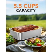Stainless Steel Inner Pot with Lid for 5.5 Cups Cordless Electric Lunch Box, with Removable Tray Divider, Dishwasher Safe, Ideal for Multi-Meal Heating