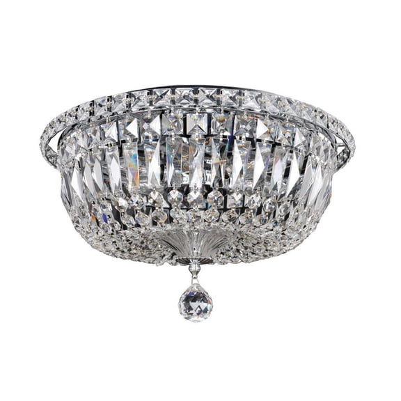 020244-010-FR001-Allegri Lighting-Betti - Six Light Flush Mount Chrome Finish with Firenze Clear Crystal