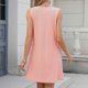 thumbnail image 3 of WILLBEST Vestidos Largos Casuales Para Mujer Vestido Informal De Verano Con Bolsillo Para Mujer, Vestido Playero De Color Liso Con Cuello En V, 3 of 3