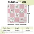 thumbnail image 2 of Elastic Border Floral Tablecloth for Kitchen Use, Durable Square Polyester for Daily Meals, 34x34 Inch, 2 of 6