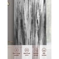 thumbnail image 6 of Black Grey Vintage Sheer Curtains 84 Inch Length 2 Panels Set - Light Filtering Window Treatments, Retro Abstract Art Rod Pocket Semi Curtains for Living Room/Bedroom/Kitchen Décor, 104"W x 84"L, 6 of 7