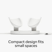 Meta Quest Compact Charging Dock — Works with Meta Quest 3/3S — Extended Headset Charging Cable — Wireless Charging for Touch Plus Controllers