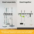 thumbnail image 7 of GARLWOLEX 2 Pack Broom Hanger Wall Mount ,  Broom Holder Utility Rack with 10 S-Holder and 10 Hooks, Garden Tool Organizer, Cleaning Supplies Organizer, 7 of 7