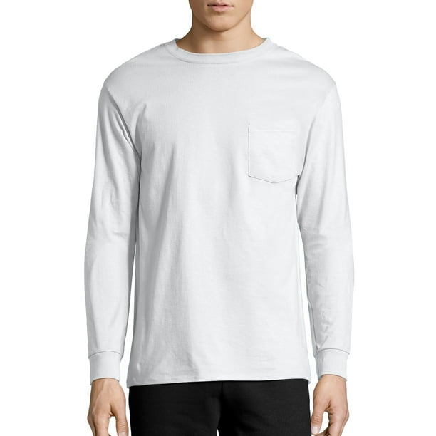 Hanes Men's Authentic Long Sleeve Pocket Tee