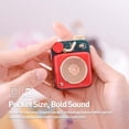 thumbnail image 3 of Muzen Mini Altavoz Bluetooth: Altavoz inalámbrico portátil de Metal, Audio de Volumen HiFi Recargable con cordón y Caja de Regalo, decoración Retro clásica, 3 of 5