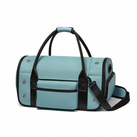 Bvdfgk Pet Carrier Bag with Trolley Sleeve Breathable Pet Carrier with Suitcase Sleeve Green