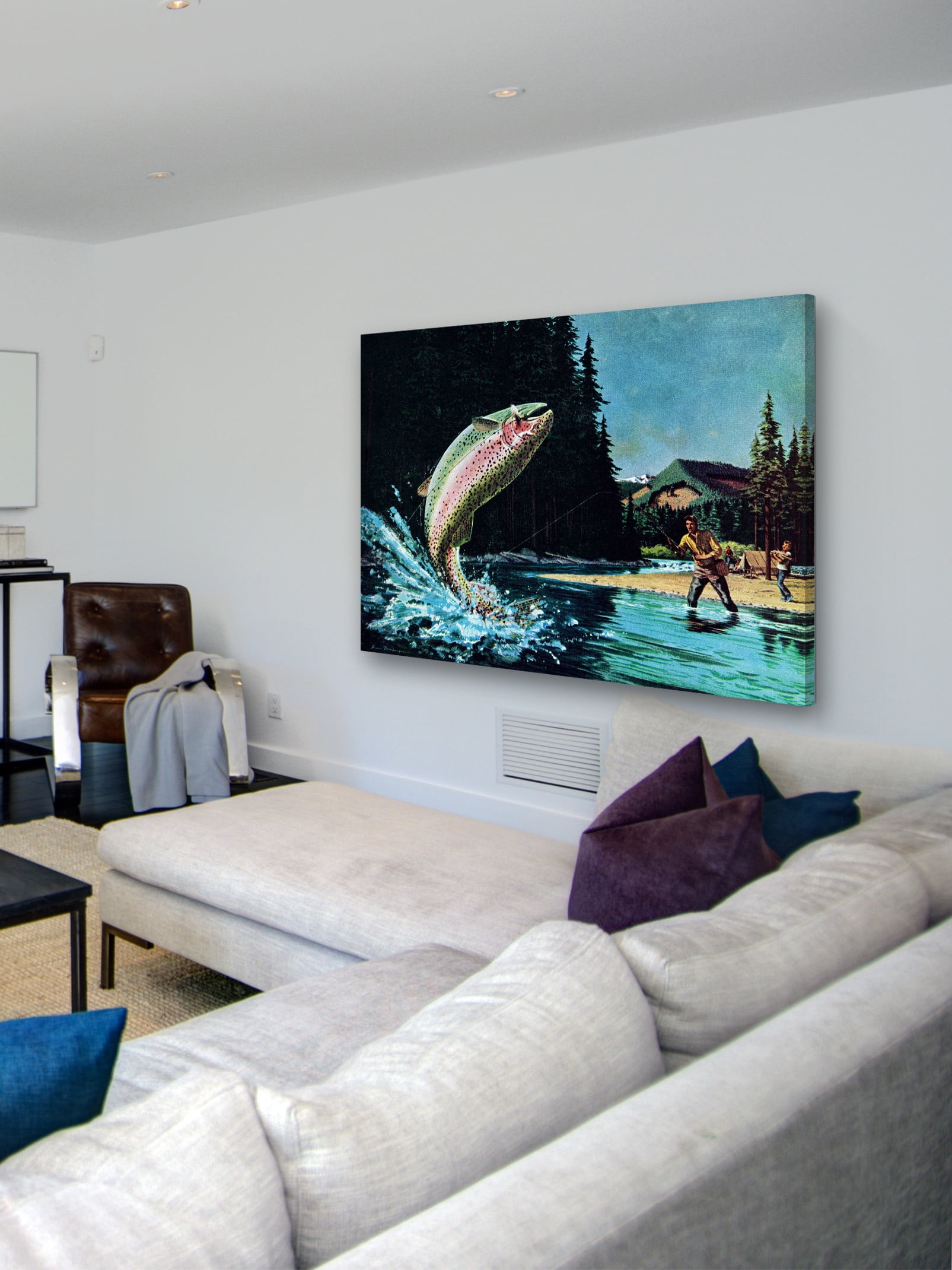 "Rainbow Trout" Painting Print on Wrapped Canvas