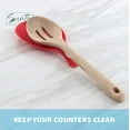 thumbnail image 4 of Servette Home Round Silicone New Spoon Rests - Set of 2 Pink/Red, 4 of 6