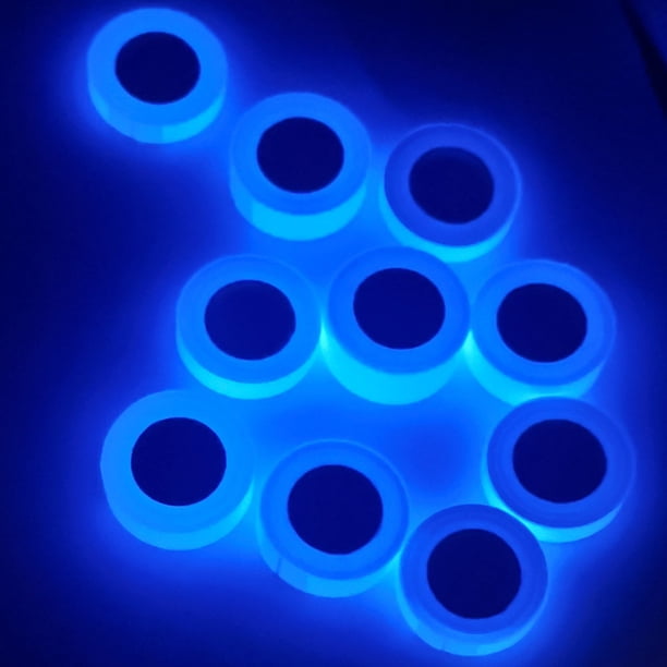 Cintas luminosas autoadhesivas de seguridad que brillan en la oscuridad (azul)