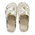 thumbnail image 2 of Linen Printed Indoor Home Slippersfor Women/Men,Garden Household Floor Non-Slip Shoes, 2 of 5