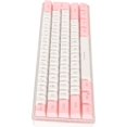 thumbnail image 3 of ZOUSSIQI Clavier de Jeu 60 %, Clavier de Bureau Ergonomique avec Rétroéclairage RVB pour PC (Rose Blanc) CA919-38533, 3 of 9