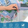 thumbnail image 5 of Yayeee Kitchen Curtains Tier Set of 2 Light Filtering 57"x24" Over Sink Window Panels, Blue Floral Window, 5 of 7