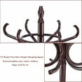 Gymax Wood Standing Hat Coat Rack Jacket Bag Hanger Tree 12 Hooks