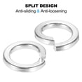 thumbnail image 4 of Uxcell M2.5 316 Stainless Steel Spring Lock Washer Split Lock Washer Lock Metal Washers for Screws Bolt 100 Pack, 4 of 6