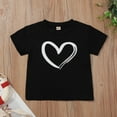 thumbnail image 1 of Faithtur T-shirt Décontracté pour Enfants avec Impression de Cœur, Col Rond, Manches Courtes, 1 of 10