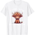 thumbnail image 1 of Its Fine Im Fine Everything is Fine Cute Baby Highland Cow Camiseta, 1 of 2