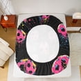 thumbnail image 5 of Feelyou Pink Splash Football Bed Sheets, Cartoon Soccer King Sheets, 4pcs, 5 of 7