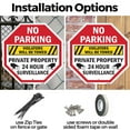 thumbnail image 3 of No Parking Violators Will Be Towed Private Property24 Hour Surveillance 10 inch X 10 inch Octagon Plastic Sign Weather Resistant, UV Protected for Workplace, Made in the USA, 3 of 7