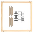 thumbnail image 1 of Unique Bargains Canvas Stretcher Bars Kit, 14x14 Inch Rectangle Solid Wood Frame for Paint, Prints, Oil Paintings, Wood Color, 1 of 5