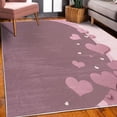 thumbnail image 3 of Love Decorative Rug, Valentines Day Romance Art with Hearts Stars Wedding Happiness Theme, Quality Carpet for Bedroom Dorm and Living Room, 6 Sizes, Mauve Taupe, by Ambesonne, 3 of 4