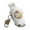 White, variant on Leather Bottle Holderwith Belt Loop Embossed Drink Can Cooler Sleeve with Detachable Bottle Opener Keychain Hands Free Beverage Holster for Camping Picnic Tailgating Festival