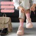 thumbnail image 6 of Bocaoying 6 Pack Women's Ruffle Crew Socks, Striped Frilly Ankle Lettuces Socks, Cotton Soft Checkered Casual Socks for Women, Pink, Yellow, Blue, Purple, Home & Daily Wear Socks, 5-9, 6 of 8