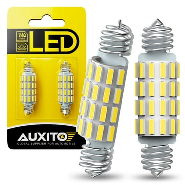 AUXITO 578 LED Bulb 211-2 212-2 Light Bulb 39 41 42MM Interior Lights 6500K White Super Bright 4014 SMD For Car Truck LED Dome Map Door License Plate Courtesy Lights Bulbs, 2 Pack