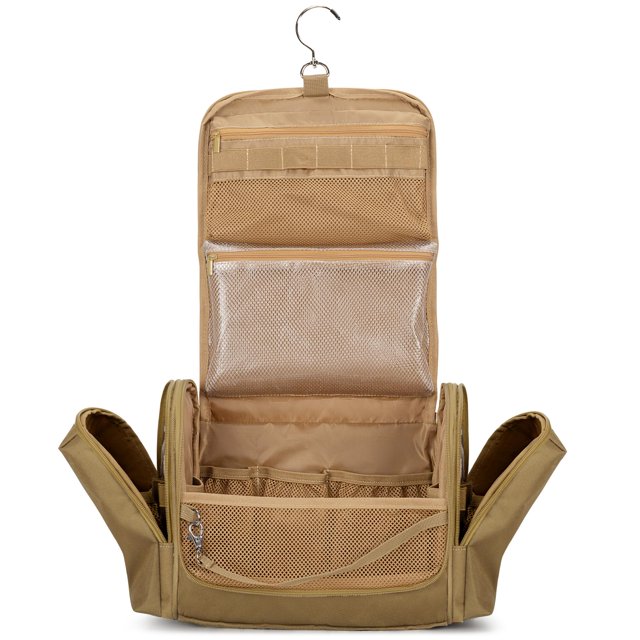Bolsa de viaje Prokva Tactical Dopp Kit para hombre, color caqui