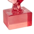 thumbnail image 4 of 19" x 13" Pink Resin Tinted Posing People Sculpture, by DecMode, 4 of 9