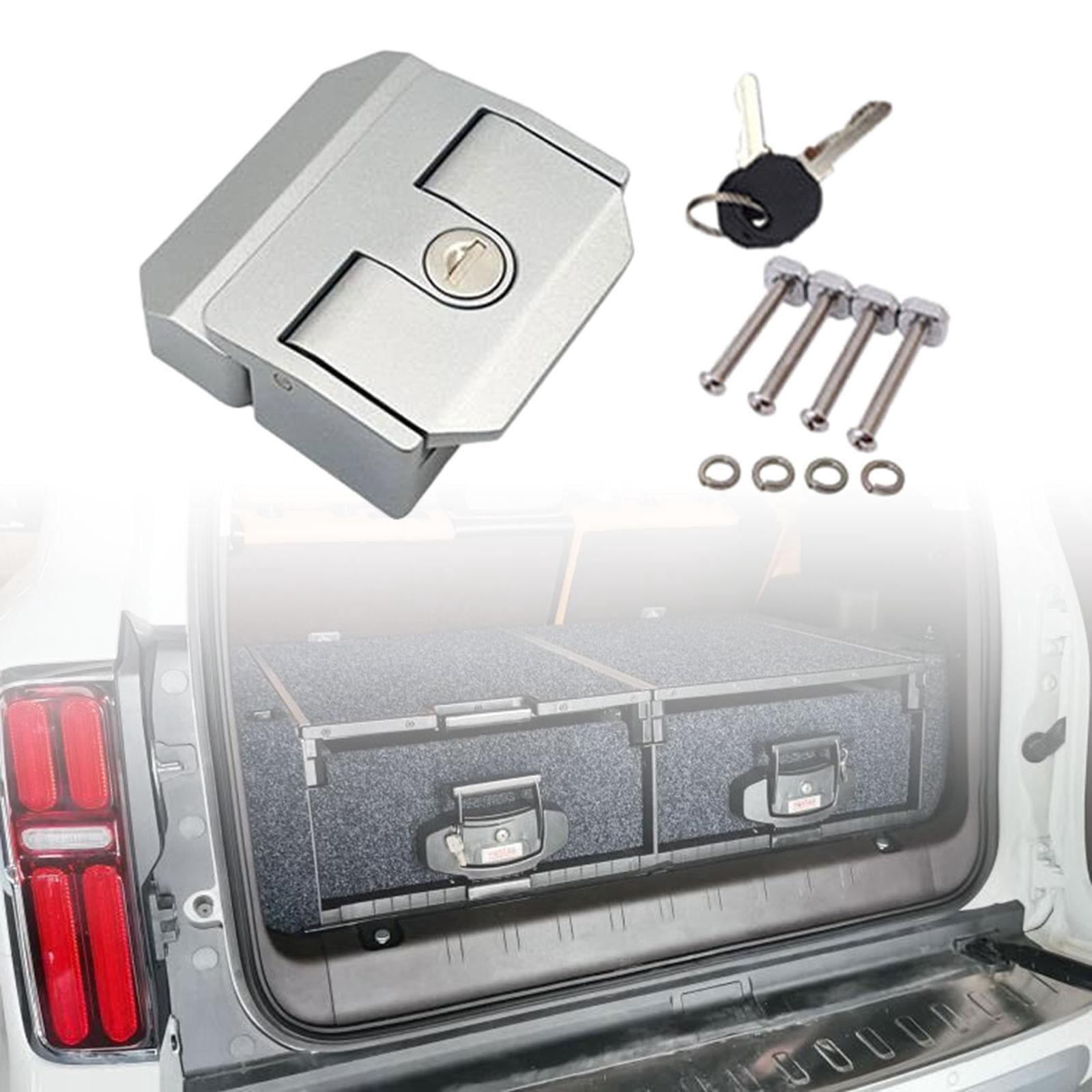Baoblaze Tool Box Lock with M5*40 Screws Cabinet Door Lock for Aluminum Doors RV interior argent