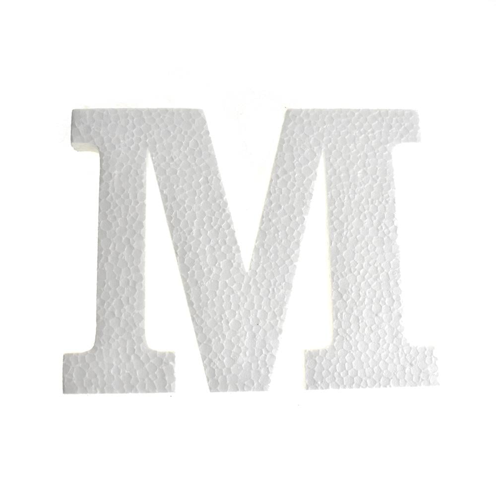 Craft Styrofoam Letter Cut Out "M", 43/4Inch, 12Count