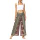 thumbnail image 1 of VISgogo Pantalones de pierna ancha de verano para mujer, pantalones sueltos sueltos de tiro medio con estampado bohemio con divisiones para yoga, playa, vacaciones VISgogo  moda, 1 of 8