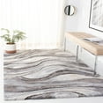 thumbnail image 3 of SAFAVIEH Cyrus Ifrit Abstract Shag Area Rug, Gray/Beige, 5'5" x 7'6", 3 of 11