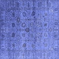 thumbnail image 1 of Ahgly Company Machine Washable Indoor Square Oriental Blue Industrial Area Rugs, 6' Square, 1 of 4