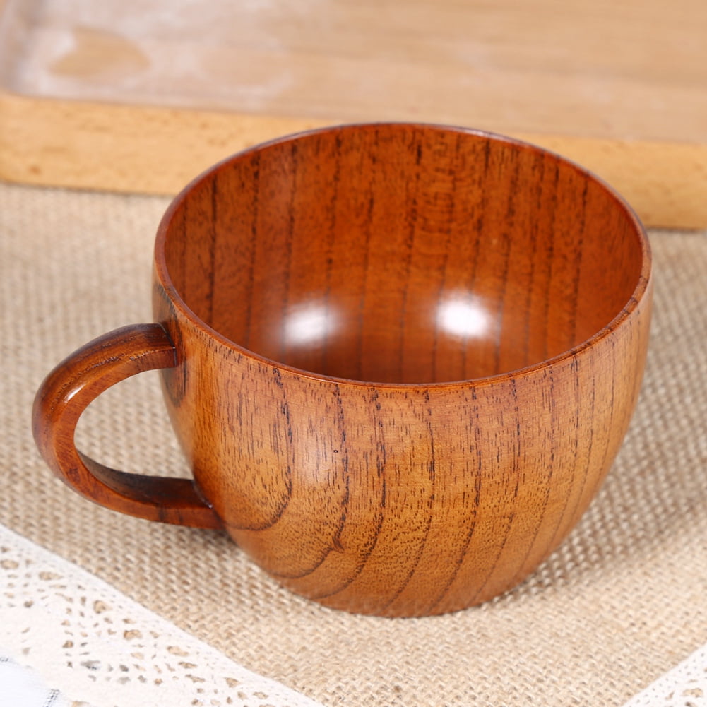 Wooden Cup Coffee Tea Beer Juice Milk Water Mug Primitive Handmade Natural