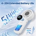 thumbnail image 4 of Portable Handheld Fan, 5 Gear High Speed Personal Turbo Fan Rechargeable, Up to 13 Hrs, Mini Hand Fans for Travel Essentials, Beach Vacation, Gifts for Women, Men, 4 of 7