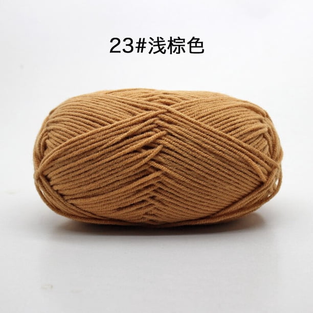 50 g/set 4ply leche algodón tejer lana hilo costura teñido Lanas para ganchillo artesanía suéter sombrero muñecas a bajo precio Dengxun unisex
