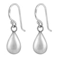 thumbnail image 3 of AeraVida Simply Chic Shiny Dew Drop Sterling Silver Dangle Earrings, 3 of 5