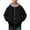 Black, variant on Mens Winter Jacket with Hooded Windproof Hiking Jacket with Pocket Full-Zip Cozy Warm Mens Coat