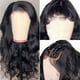thumbnail image 5 of Pelucas Pequeñas de Cabello Rizado para Mujeres Africanas, 90% Fibra Térmica+10% Cabello Humano, Frente de Encaje, Alisar/Doblar, Boda/Fiesta/Estilismo Diario, 5 of 5