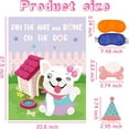 thumbnail image 3 of Laffact Pin the Hat and Bone on the Dog Poster Party Games,Pink Cartoon Dog Blindfolded Poster Party Favor, 3 of 6
