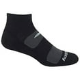 thumbnail image 2 of Saucony Men's Multi-Pack Mesh Ventilating Comfort Fit Performance Quarter Socks (6 & 12, Black (6 Pairs), Shoe Size: 8-12, 2 of 2