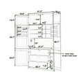 thumbnail image 6 of Kitchen Pantry Cabinet, 80 Inch Tall Wood Storage Cabinet with Adjustable Shelves and Door Shelves, Freestanding Cupboard for Living, Dining Room, Assemble Required, Grey, 6 of 9