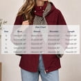 thumbnail image 3 of Alkepwun Detachable Hooded Jackets for Women Plaid Lining Inside Hood and Cuffs Zip Up Snap Button Loose Fit Casual Jacket with Pockets for Daily Wear Outdoor Activities, 3 of 7
