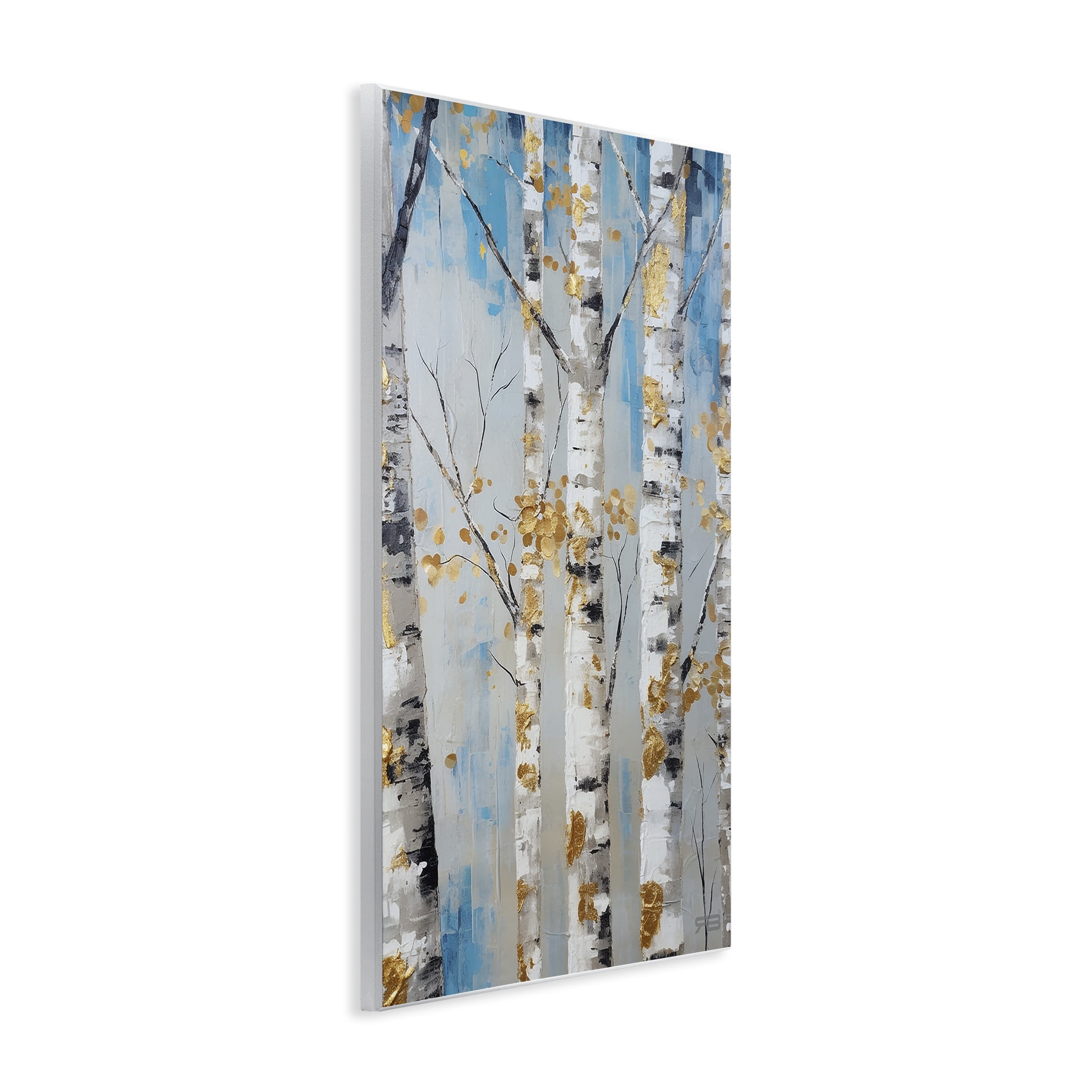 Stupell Industries Birch Trees Foliage Landscape Painting Unframed Art Print Wall Art, 13 x 19