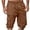 Coffee, variant on Men's Cargo Shorts Casual Outdoor Trousers Summer Thin Style Straight Leg Work Trousers with Multiple Pockets Bronze L