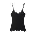 thumbnail image 6 of Women Camisoles Lace V Neck Tank Top Spaghetti Strap Slim Fitted -Tops Going Out Y2K Shirts Black S, 6 of 10