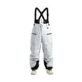 thumbnail image 4 of LNZGNM Snow Pants Men Loose Warm Insulated Overalls with Zipper Pockets Windproof Waterproof Ski Bibs Athletic Sports Wear Snowpants,Light Gray 2XL, 4 of 4