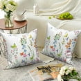 thumbnail image 3 of Dashan Spring Floral Throw Pillow Covers 18x18 Set of 2,Rustic Wild Flowers Decorative Pillow Cases for Bedroom Sofa Couch, 3 of 6
