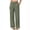 BX24_Army Green, variant on Women's Summer Mid Waist Wide Leg Palazzo Pants Casual Button Down Trousers 2026 Beach Travel Business Slacks with Pockets Navy L